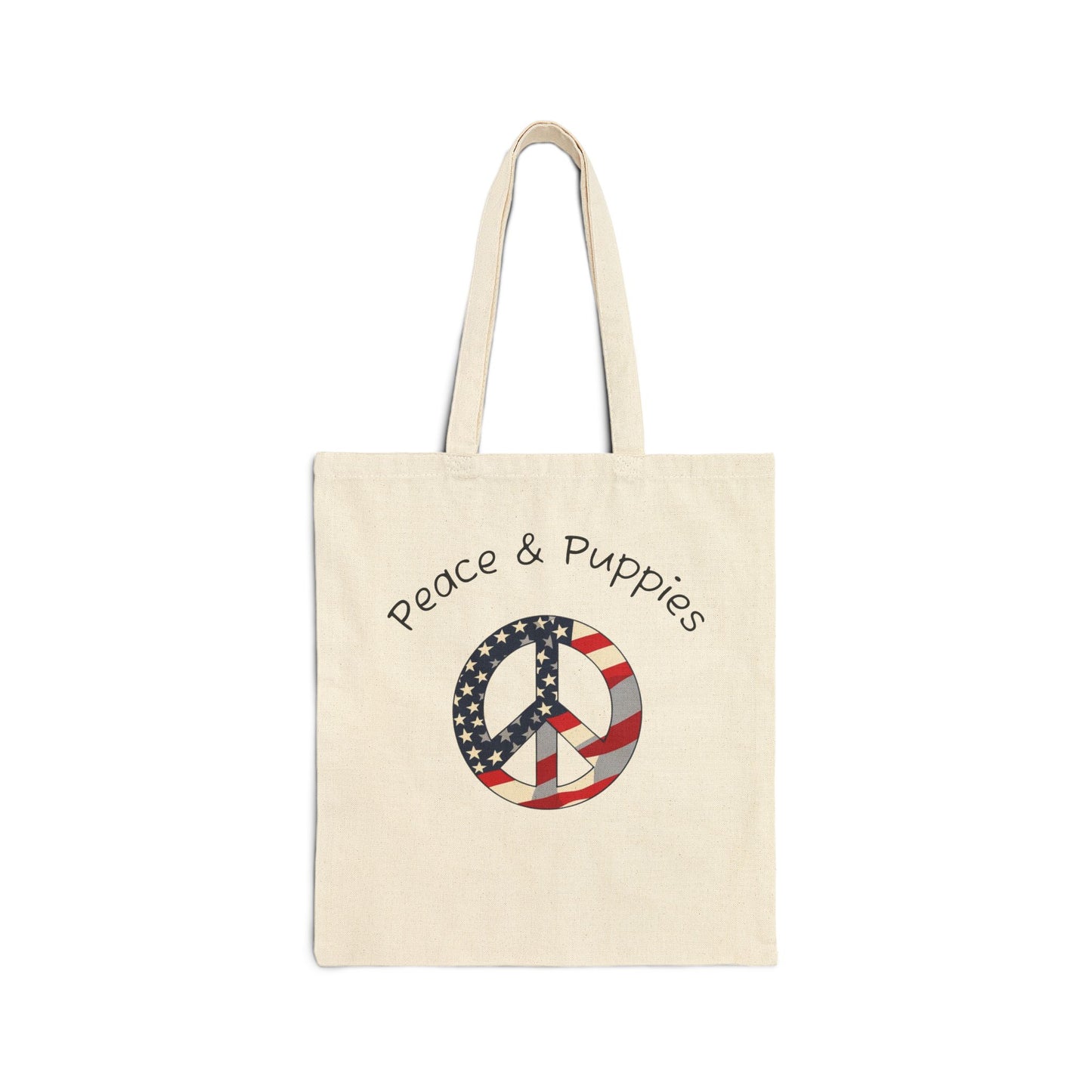 Peace & Puppies Tote Bag, Eco-Friendly - FREE SHIPPING