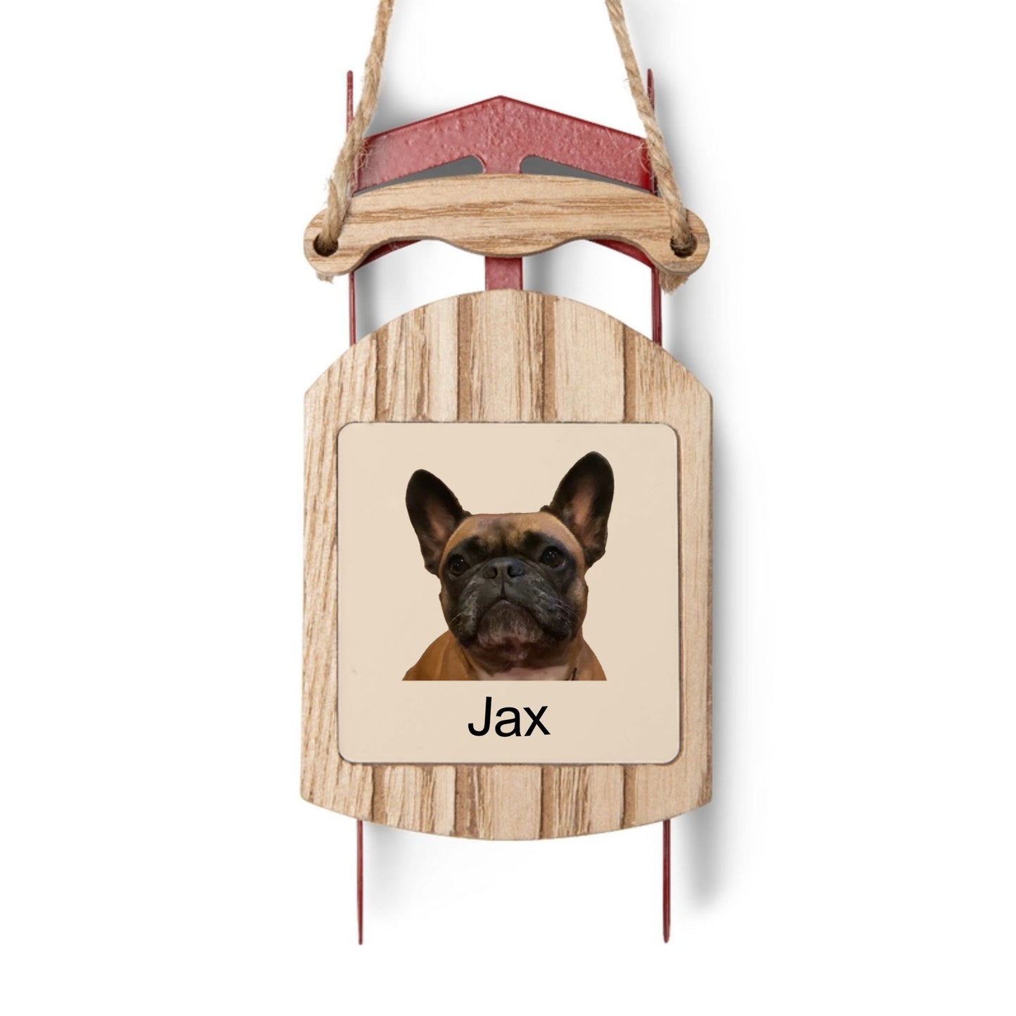 Sled Ornament - Customize w/ Pet Picture and Name - FREE SHIPPING
