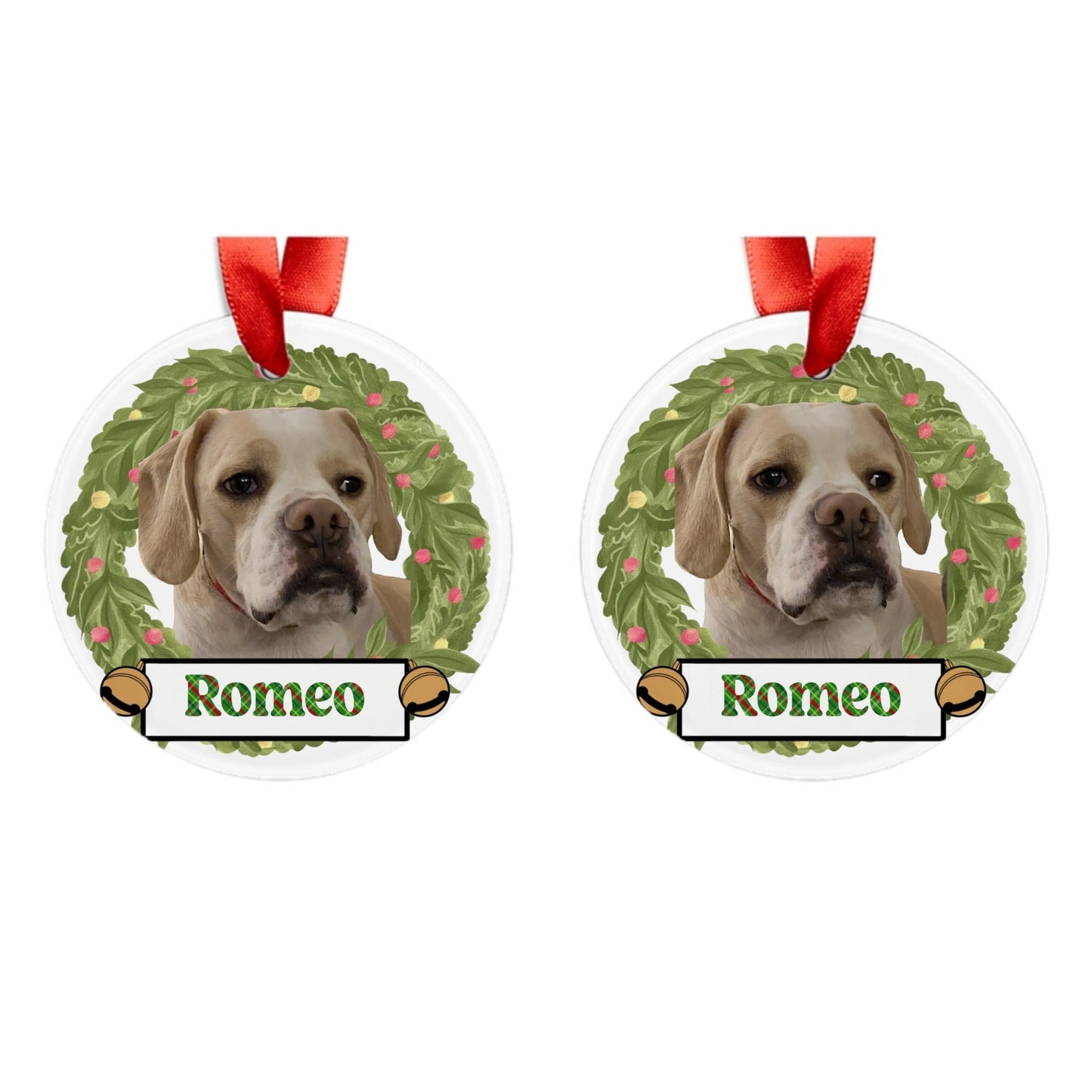 Ornament w/ Pet Picture and Name - FREE SHIPPING