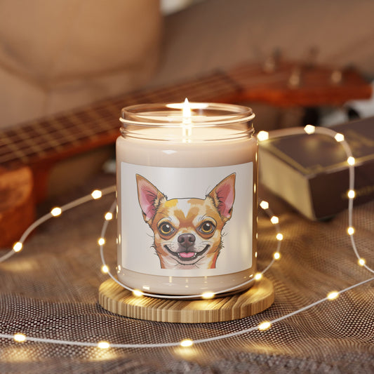 Chihuahua Scented Soy Candle (apple harvest) - FREE SHIPPING