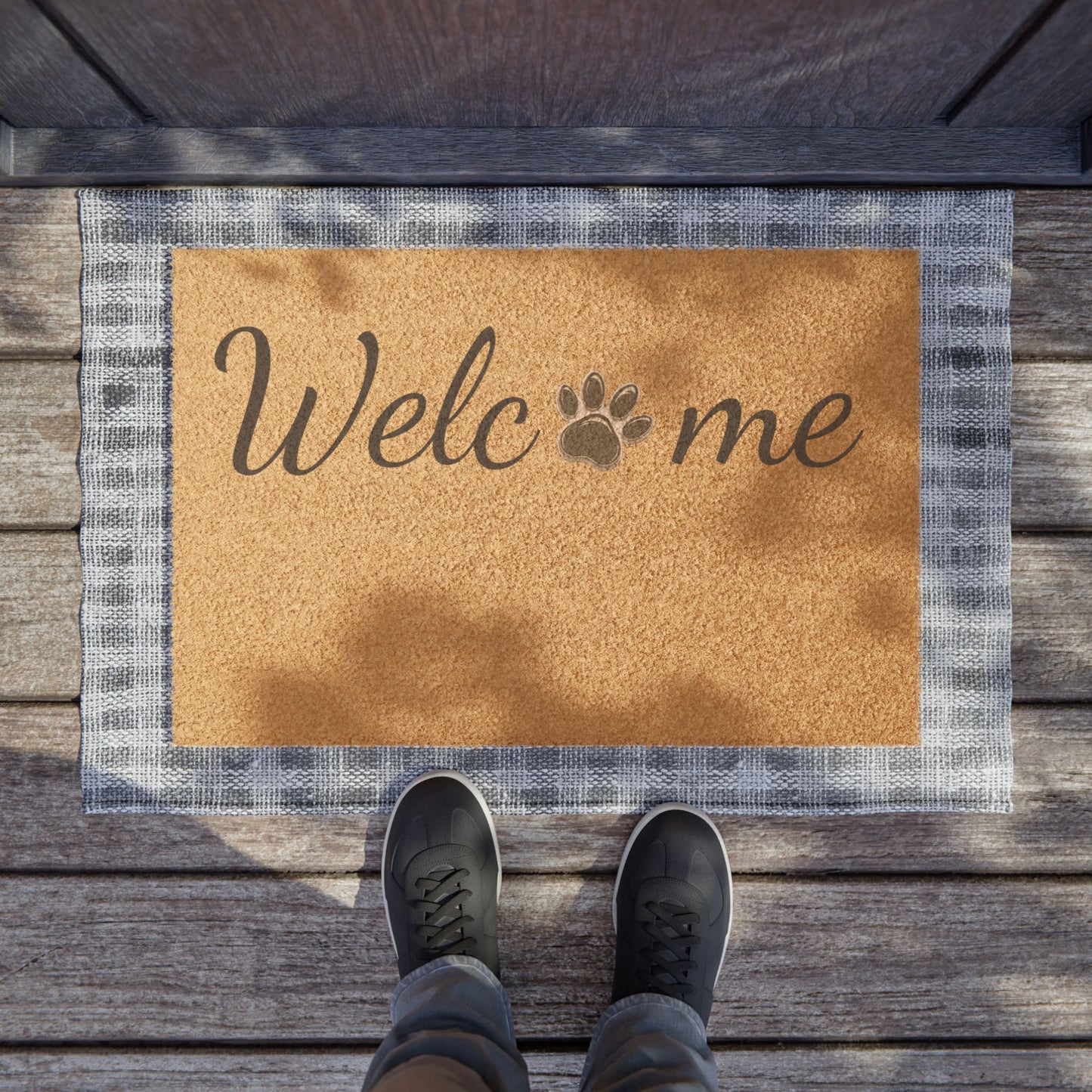 "Welcome" Doormat with pet paw - FREE SHIPPING