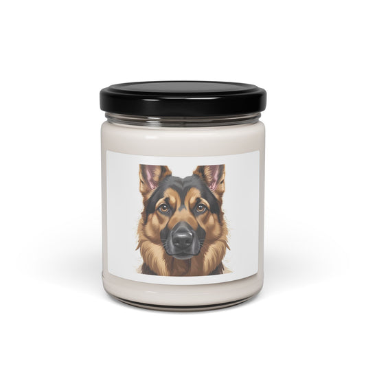 German Shepherd Scented Candle  (apple harvest) - FREE SHIPPING