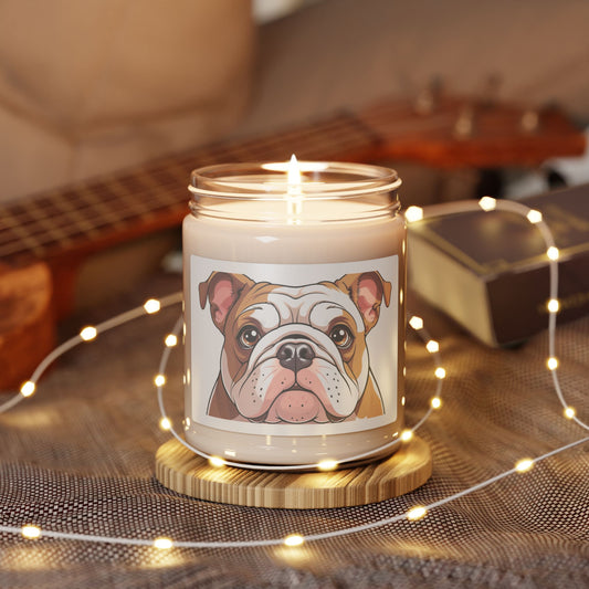 Bulldog Scented Soy Candle (apple harvest) - FREE SHIPPING