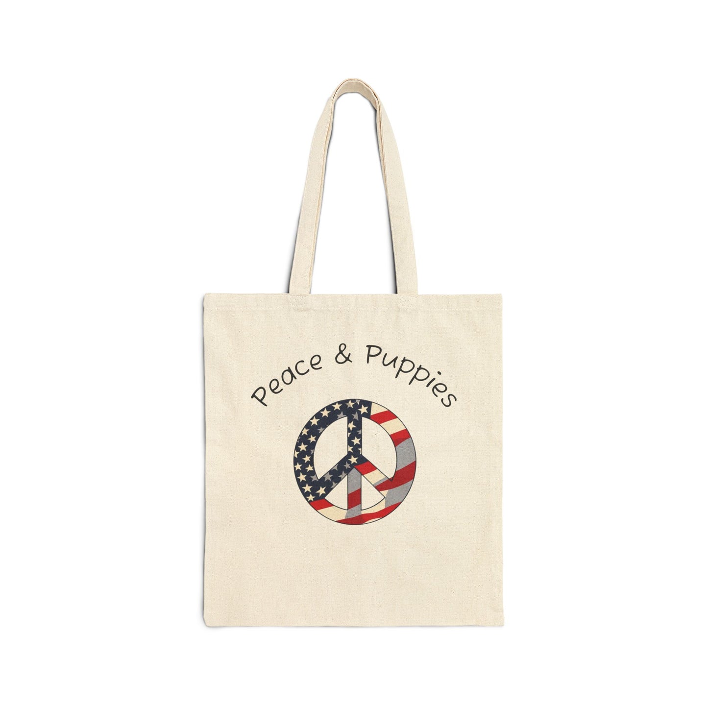 Peace & Puppies Tote Bag, Eco-Friendly - FREE SHIPPING